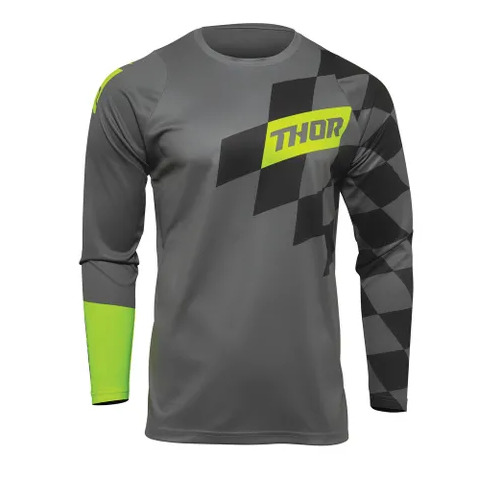 THOR MX Jersey Sector Youth Birdrock Grey/Acid