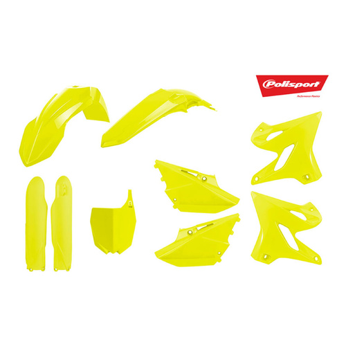 Polisport Yamaha YZ125 YZ250 15-20 Flow Yellow Plastics Kit (Includes Fork Guards)