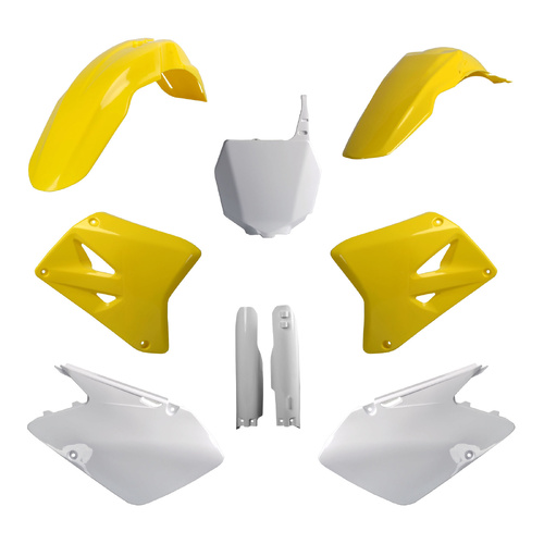 Suzuki RM125 RM250 01-06 Full Plastics Kit OEM Yel/Wht