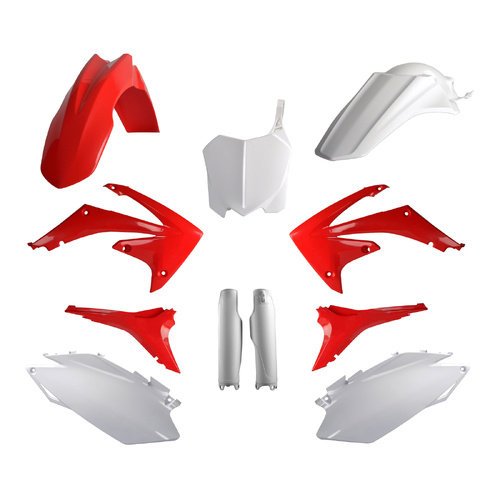 Honda CRF250R 11-13 CRF450R 11-12 Plastics Kit - OEM Red/White