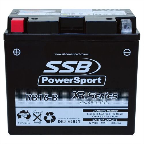 SSB Powersport XR Series High Performance AGM 12V 19AH Motorcycle Battery