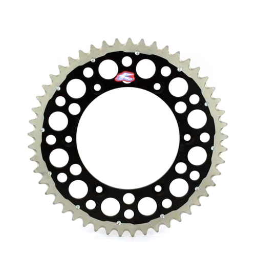 Renthal Kawasaki KDX KLX KX KXF 125cc-500cc Twin Ring Black Rear Sprocket
