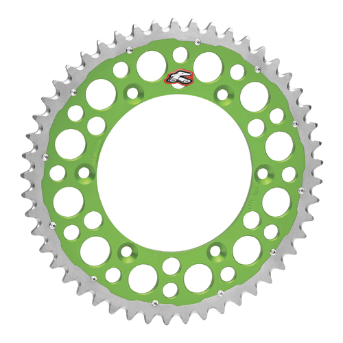 Renthal Kawasaki KDX KLX KX KXF 125cc-500cc Twin Ring Green Rear Sprocket