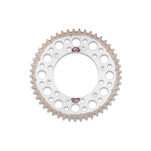 Renthal Kawasaki KDX KLX KX KXF 125cc-500cc Twin Ring Silver Rear Sprocket