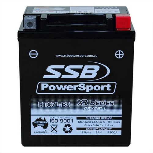 SSB Powersport XR Series High Performance AGM 12V 6AH Battery