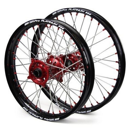 SM Pro Platinum Beta Black/Red Wheel Set