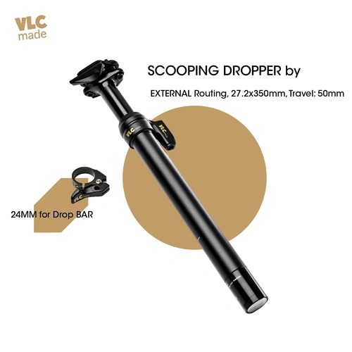 Scooping Dropper Post External, 27.2x350mm, 50mm Travel