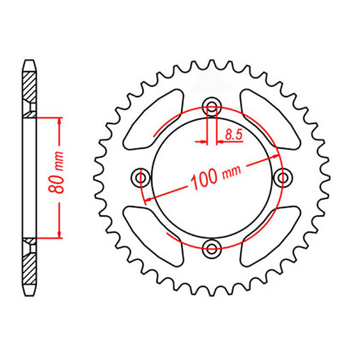 MTX Honda CRF70F-110F Steel Rear Sprocket
