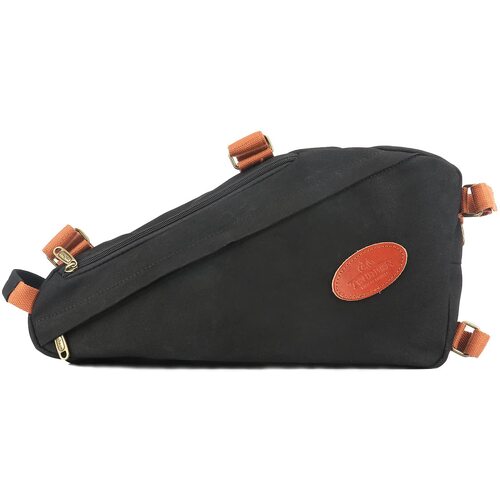 Canvas bike frame bag Tourbon black