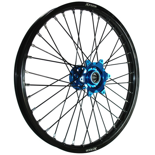 X-TECH YZF250 YZF450 WRF250 WRF450 Yamaha Front Rim (Black with Blue Hub)