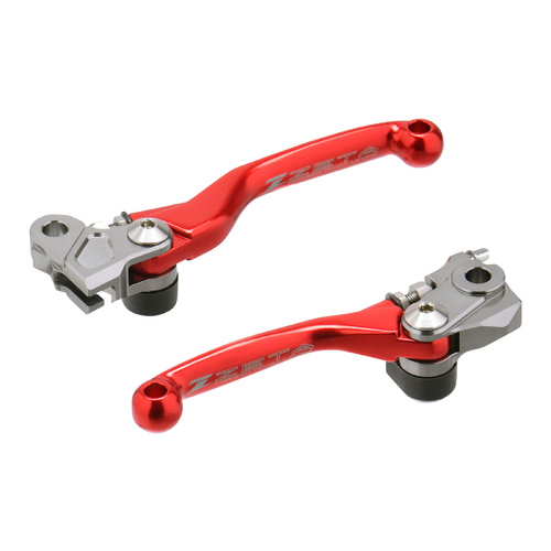 Zeta Honda CRF250R 07-26 CRF250RX 19-26 CRF450R 07-20 CRF450RX 17-20 Pivot Brake & Clutch Lever Set FP - Red