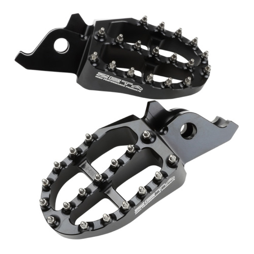 Zeta Kawasaki KX250F 09-26, KX450F 09-26 Aluminium Foot Pegs - Black
